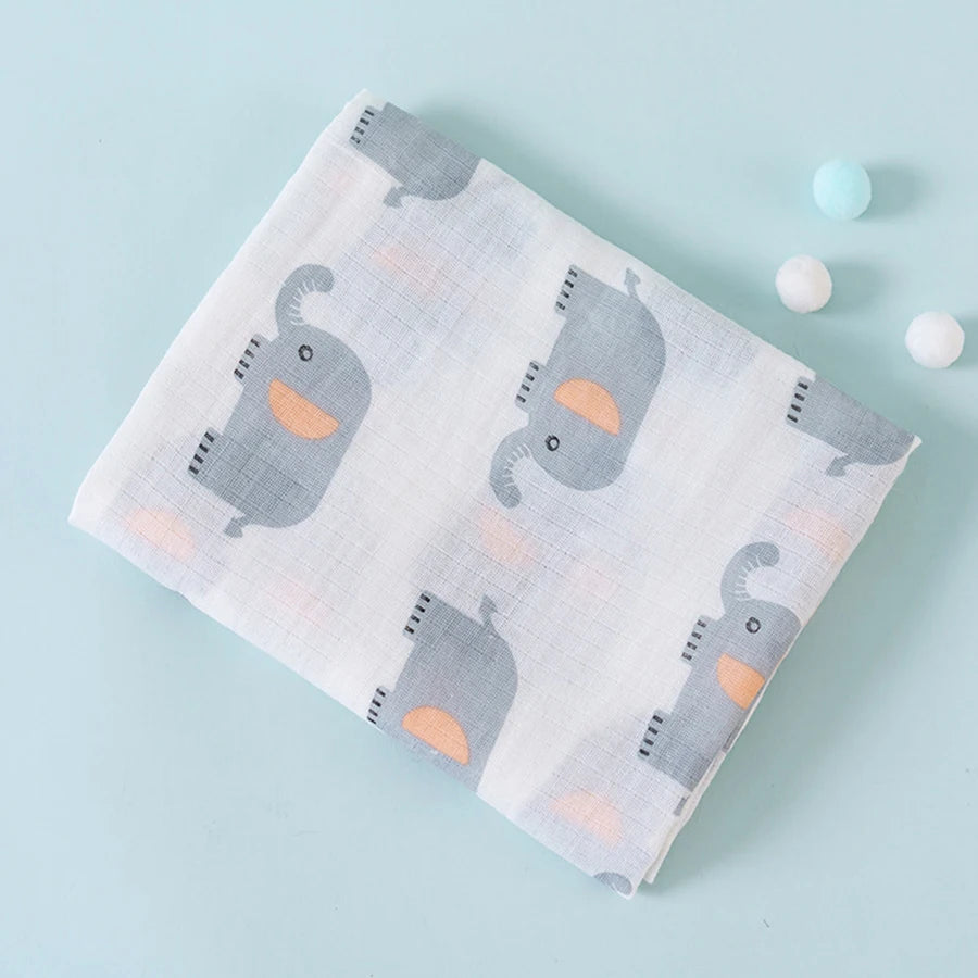 2-Layer Cotton Muslin Baby Swaddle Blanket - Kindle Kids ABC - view 10