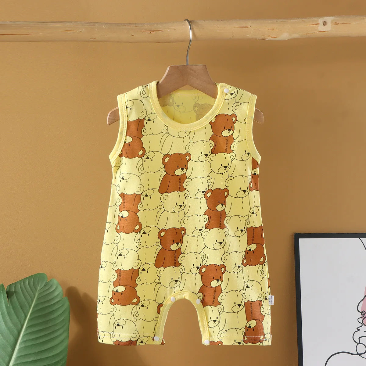 Baby Cotton Romper – Unisex Sleeveless Striped Bodysuit | 0–20 Months - photo 7