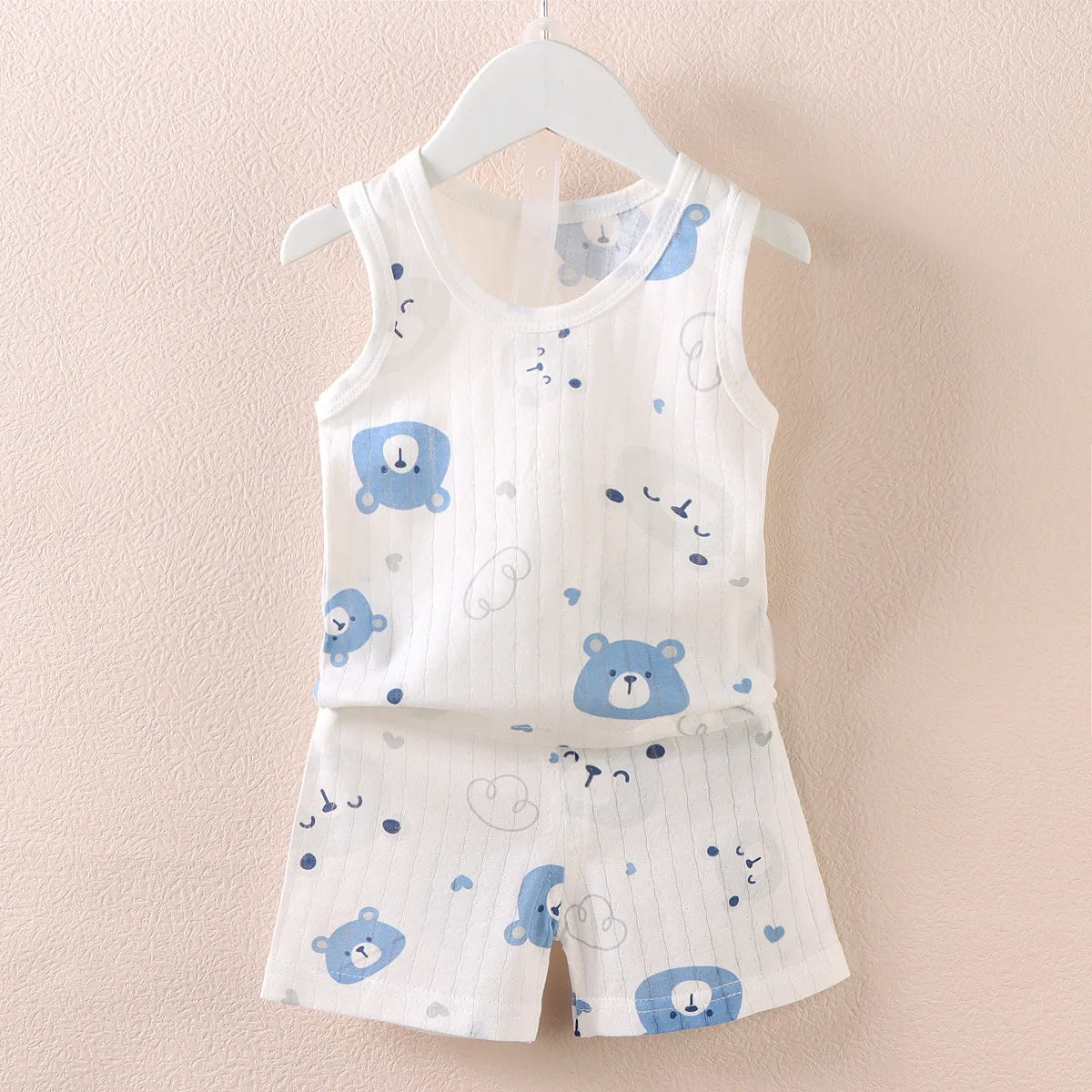 Kids cotton vest and shorts set 2-piece