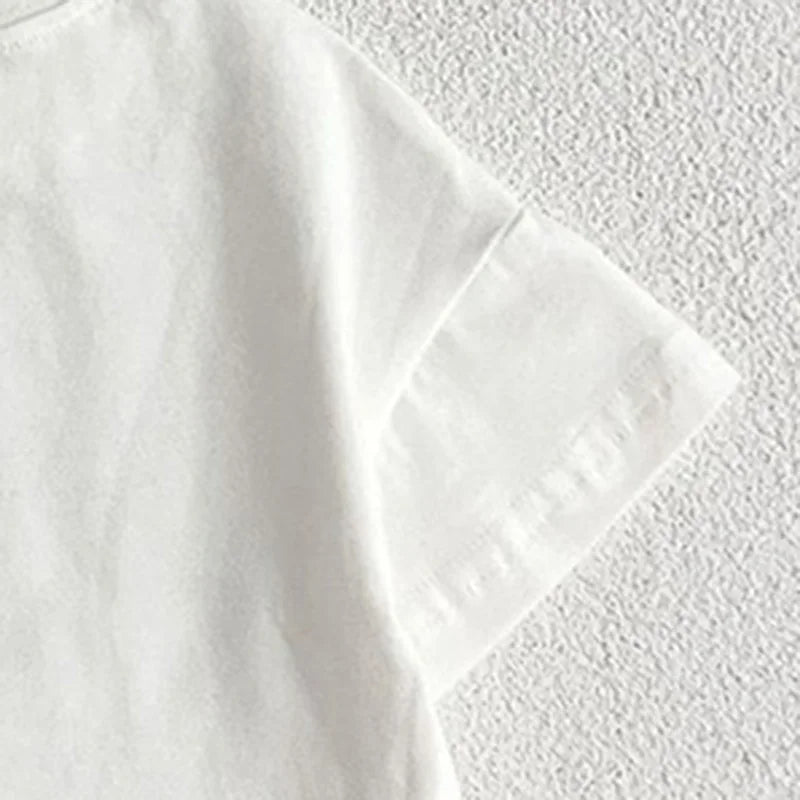 Maglietta in Cotone per Neonati — Top a Maniche Corte Tinta Unita | 0-4A