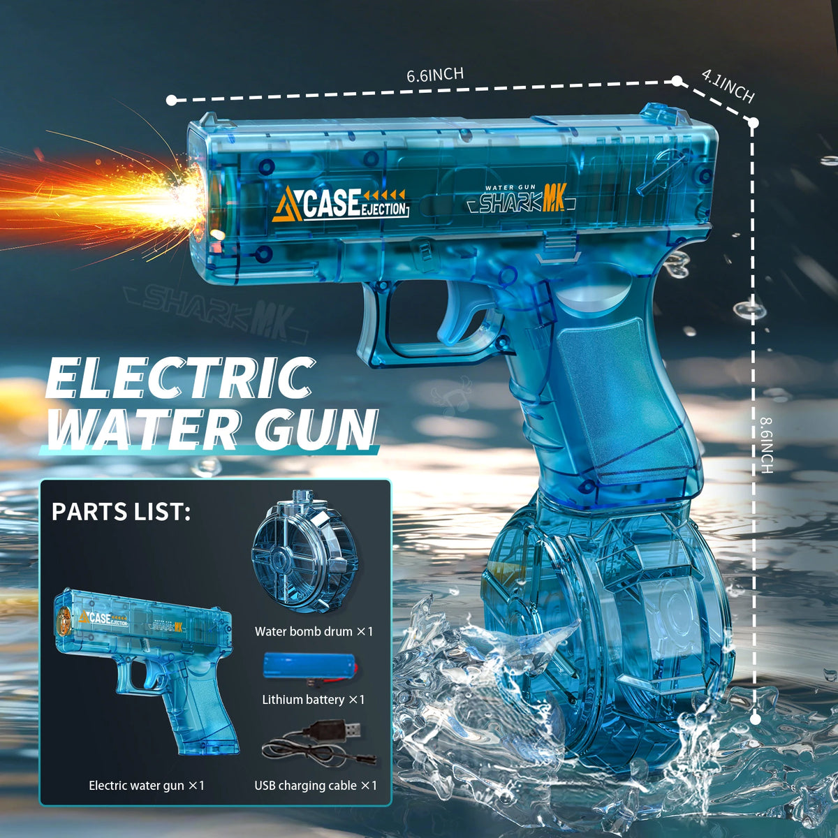 Kids Electric Water Gun - Automatic Rapid-Fire Water Blaster - photo 14
