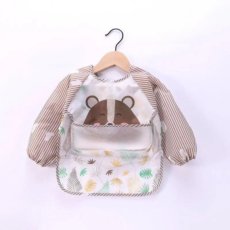 Long Sleeve Waterproof Baby Bib – EVA Feeding Smock | 0–3Y - photo 15