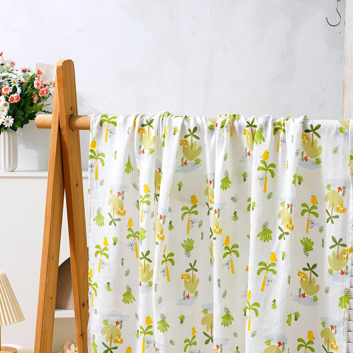 Bamboo Cotton Muslin Baby Swaddle Blanket - Kindle Kids ABC - view 9