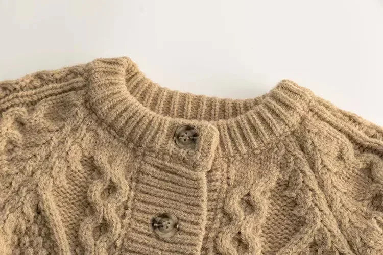 Kids Cable-Knit Cardigan — Buttoned Sweater Jacket | 9M–12Y - photo 3