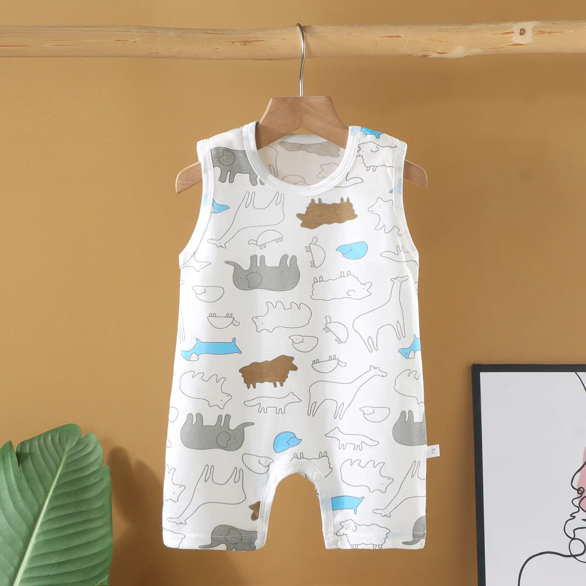 Baby Cotton Romper – Unisex Sleeveless Striped Bodysuit | 0–20 Months - photo 16