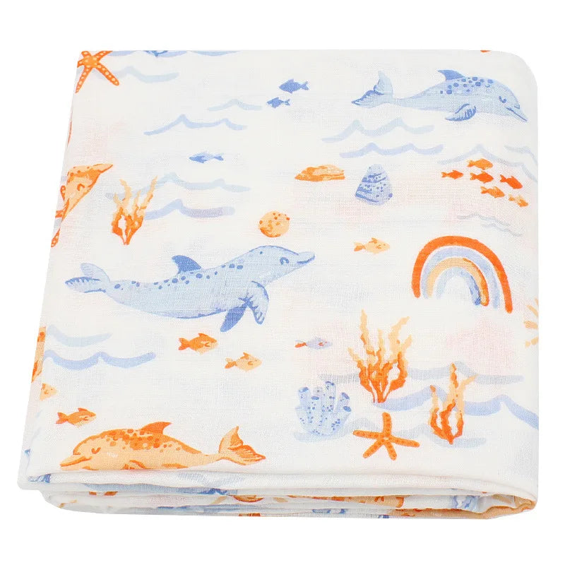 Bamboo Cotton Muslin Baby Swaddle Blanket - Kindle Kids ABC - view 12