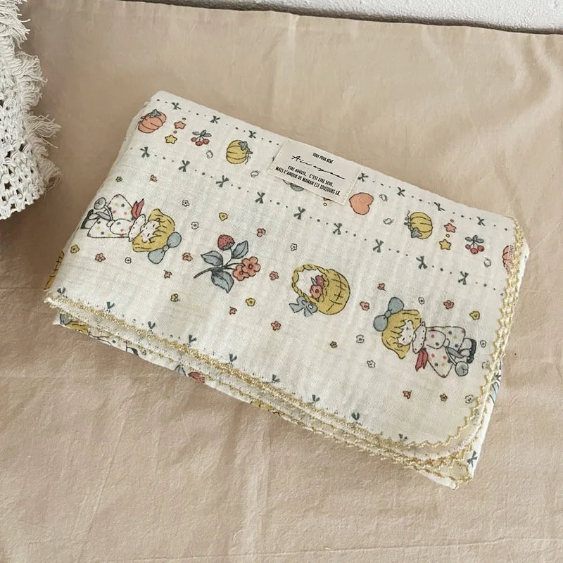 Floral Cotton Muslin Baby Swaddle Blanket - Kindle Kids ABC - view 14