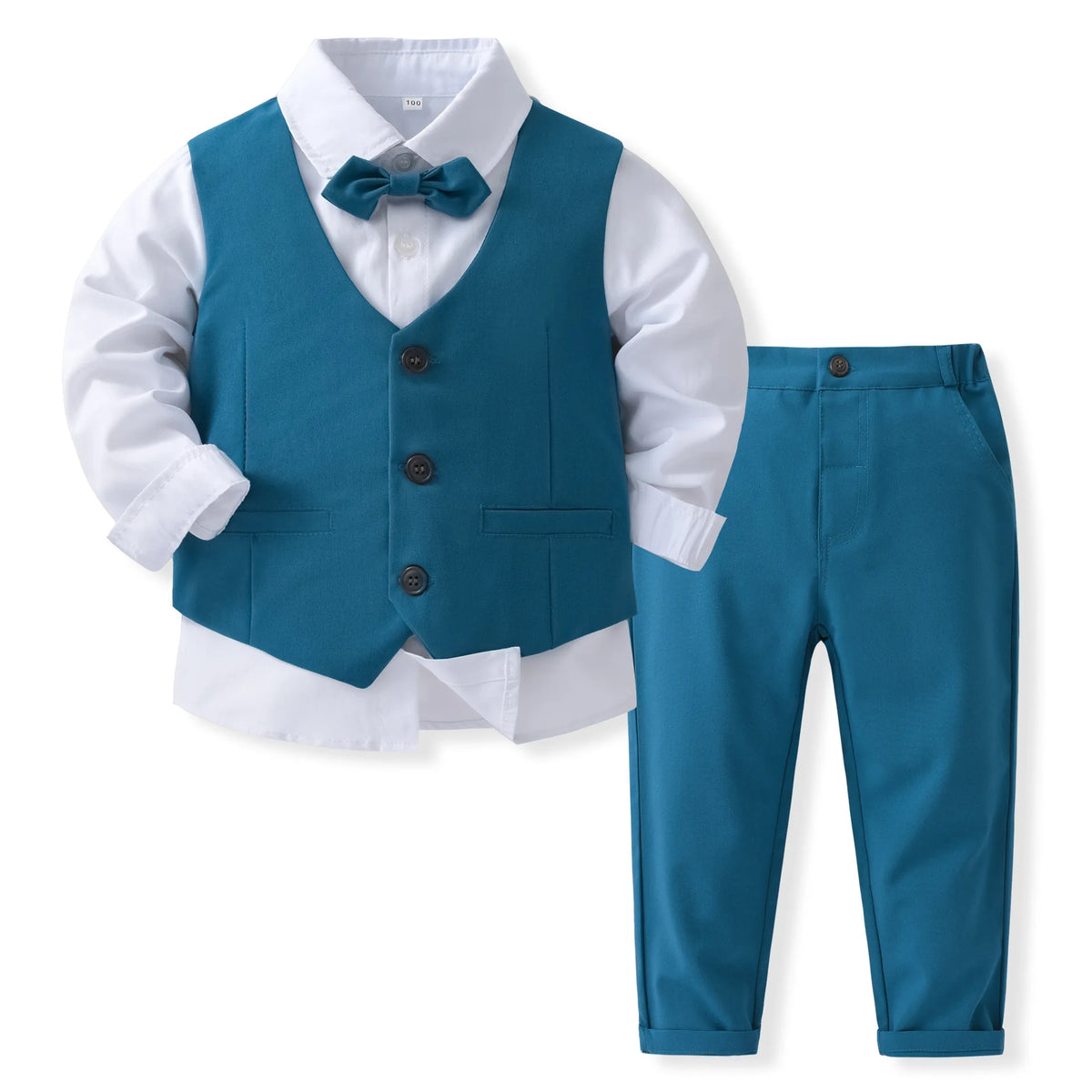 Boys' Ring Bearer Tuxedo Vest Set - Kindle Kids ABC - view 18