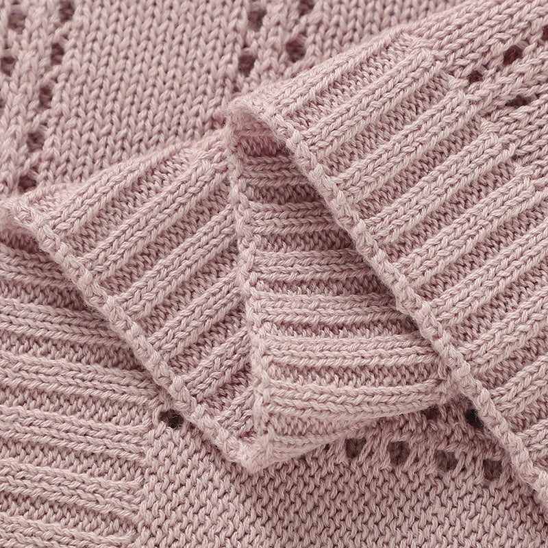 Vertical Stripe Knitted Cotton Baby Blanket - Kindle Kids ABC - view 2