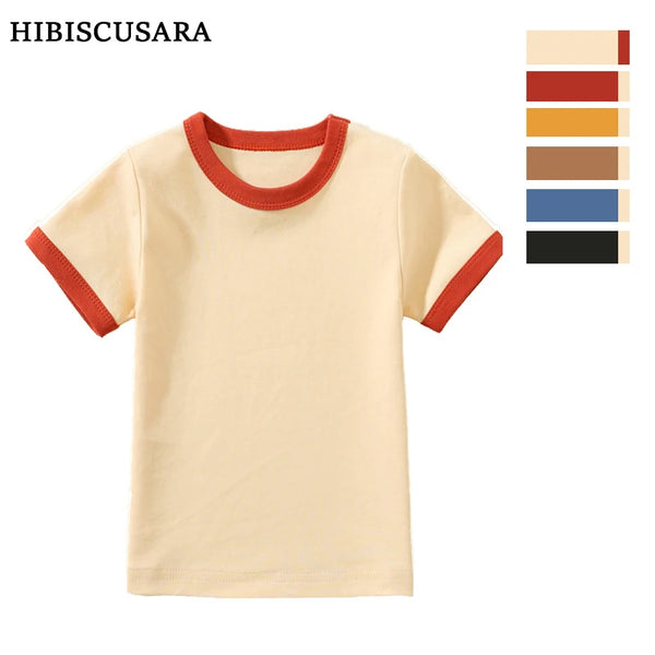 Kids 100% Cotton Color-Block T-Shirt - photo 1
