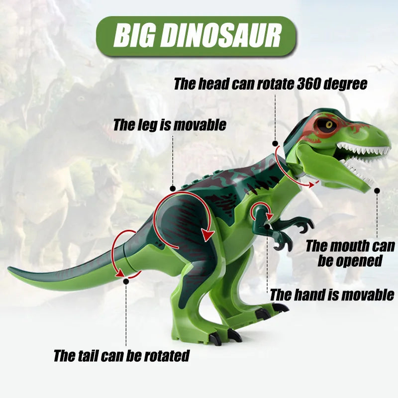 Dinosaur building blocks large brick figure set, kids 5-10Y - photo 4