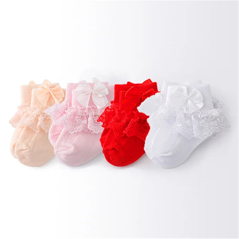 Cotton Frilly Newborn Baby Socks - Kindle Kids ABC - view 3
