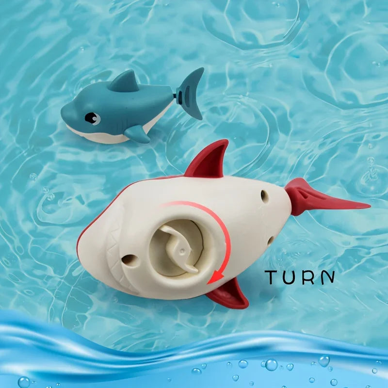 wind-up shark bath swimming water toy - photo 3