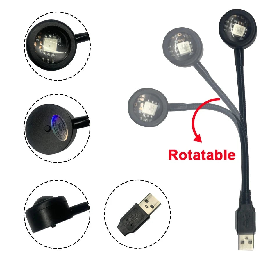 LED sunset lamp projector USB nursery mood light