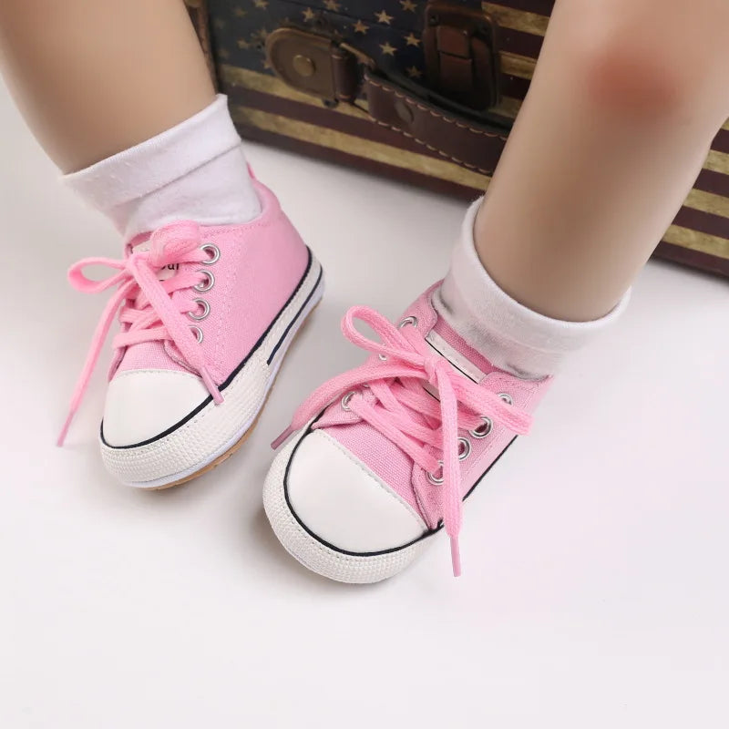 Baby Canvas Sneakers - Non-Slip Soft Sole 0-18M - photo 5
