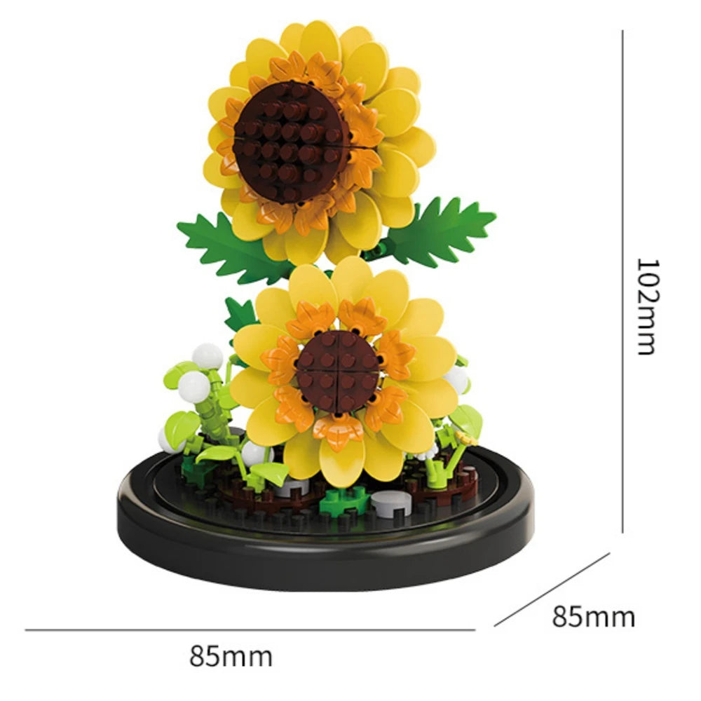 Flower pot building blocks micro brick bonsai kit, kids 6-12Y - photo 8