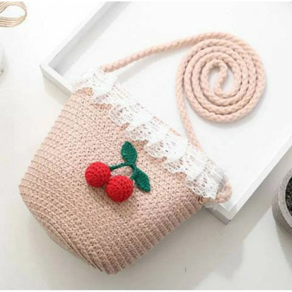Girls' Straw Crossbody Bag — Natural Woven — photo 18