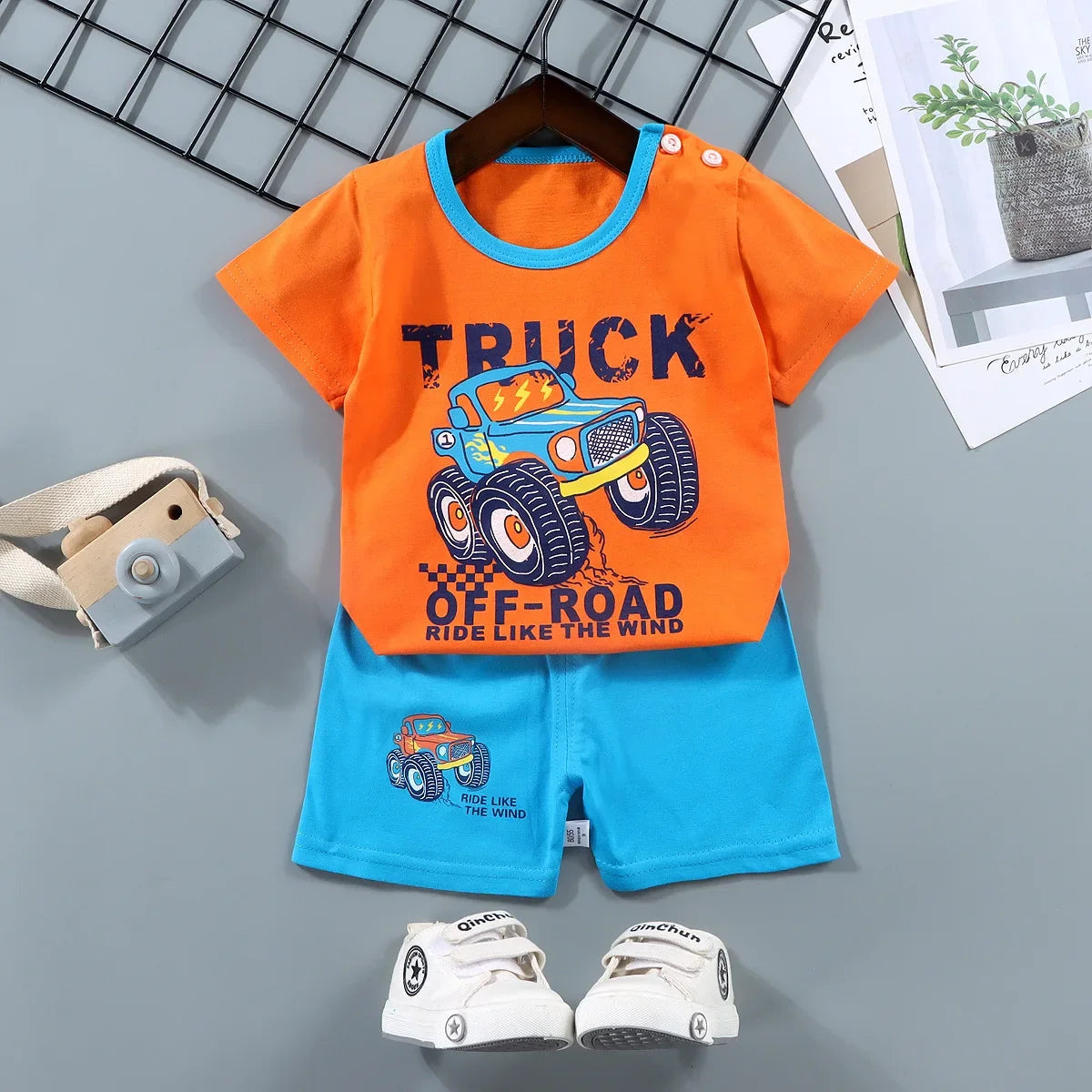 Kids' 2-Piece Summer Set – Cotton T-Shirt & Shorts | Boys & Girls - photo 11