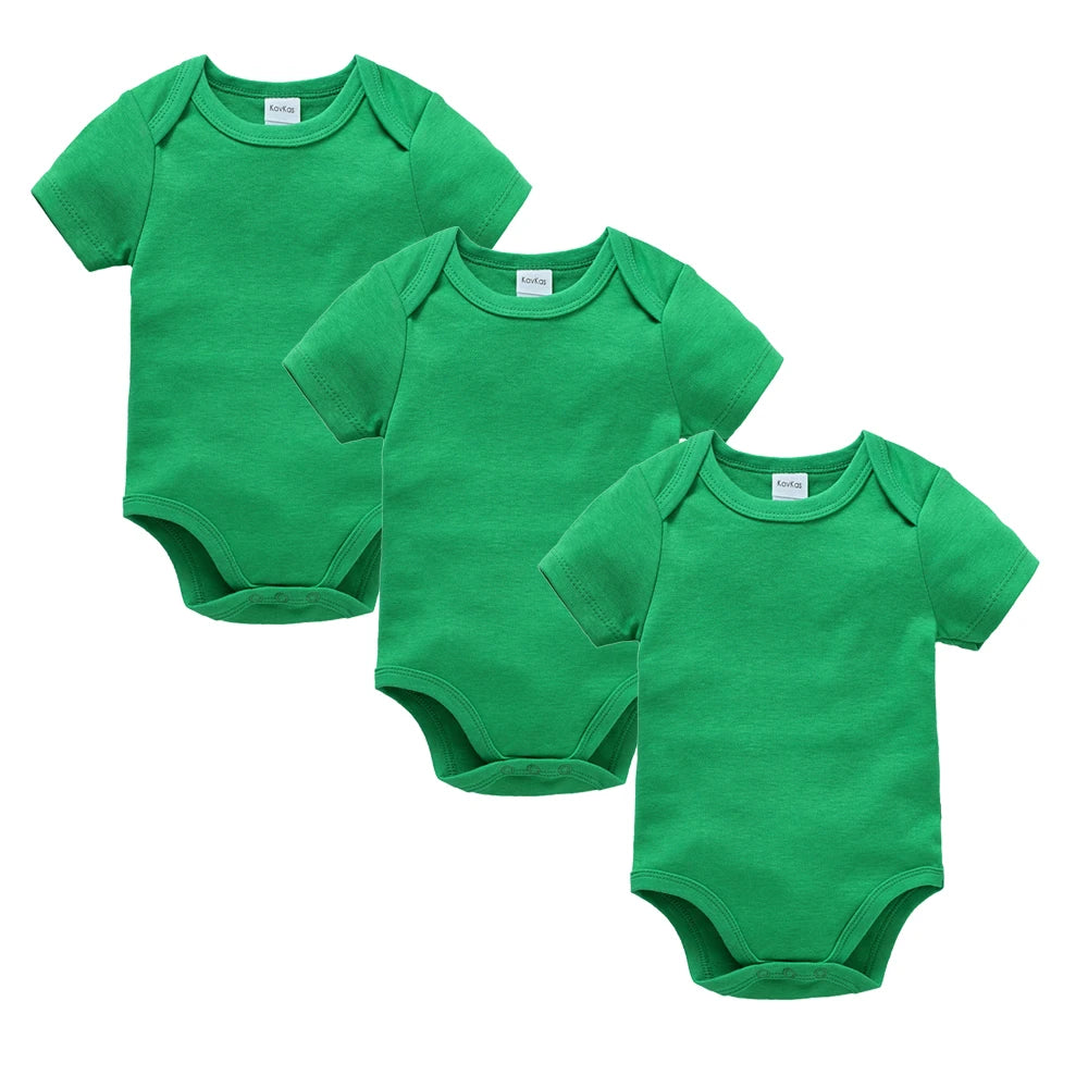 Soft baby bodysuit, short sleeve cotton — Kindle Kids ABC