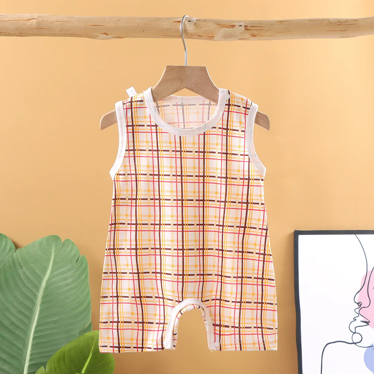 Baby Cotton Romper – Unisex Sleeveless Striped Bodysuit | 0–20 Months - photo 10