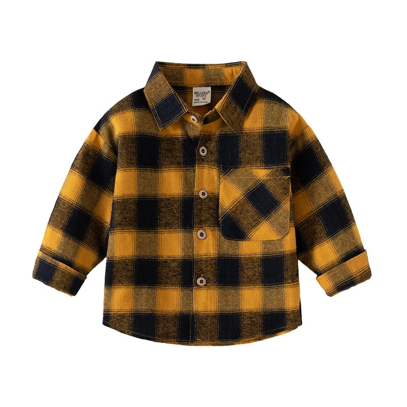 Boys Plaid Cotton Shirt 2-7Y - photo 3