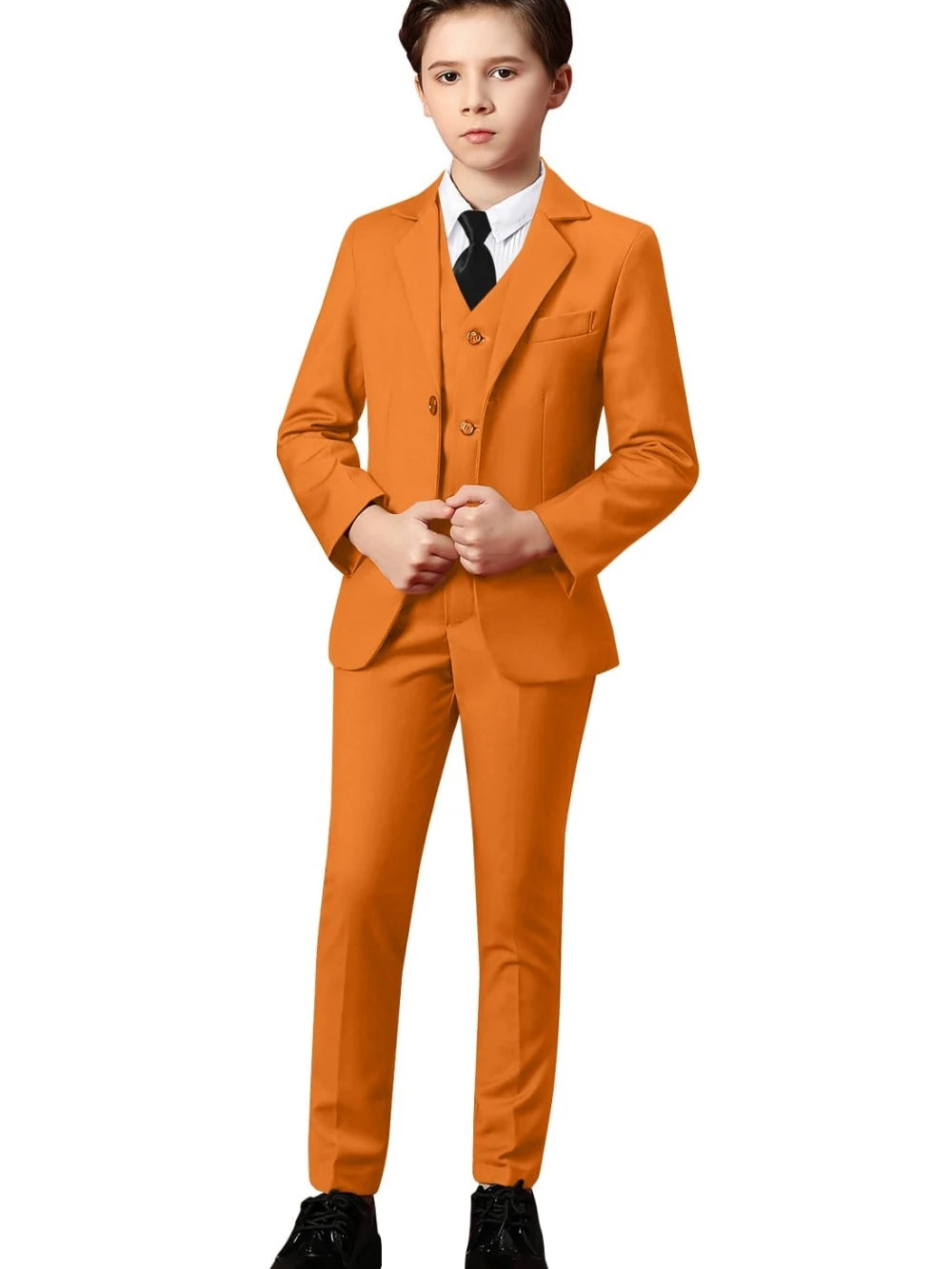 Boys Formal Suit 3-Piece 2-12Y — Notched Lapel Wedding Ring Bearer Outfit - photo 10