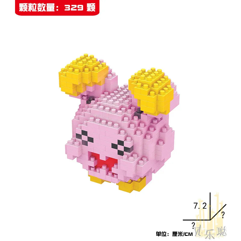 Collectible mini cartoon brick figures kids buildable characters set