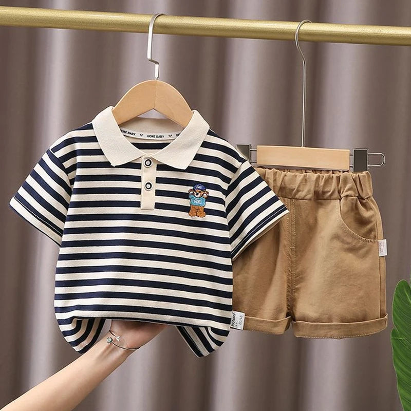 Baby Boy Cotton T-Shirt & Shorts Set – Cartoon Print | 2–5Y - photo 8