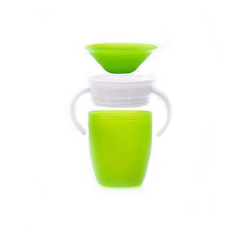 Magic transforming baby cup 240ml leak-proof learning cup