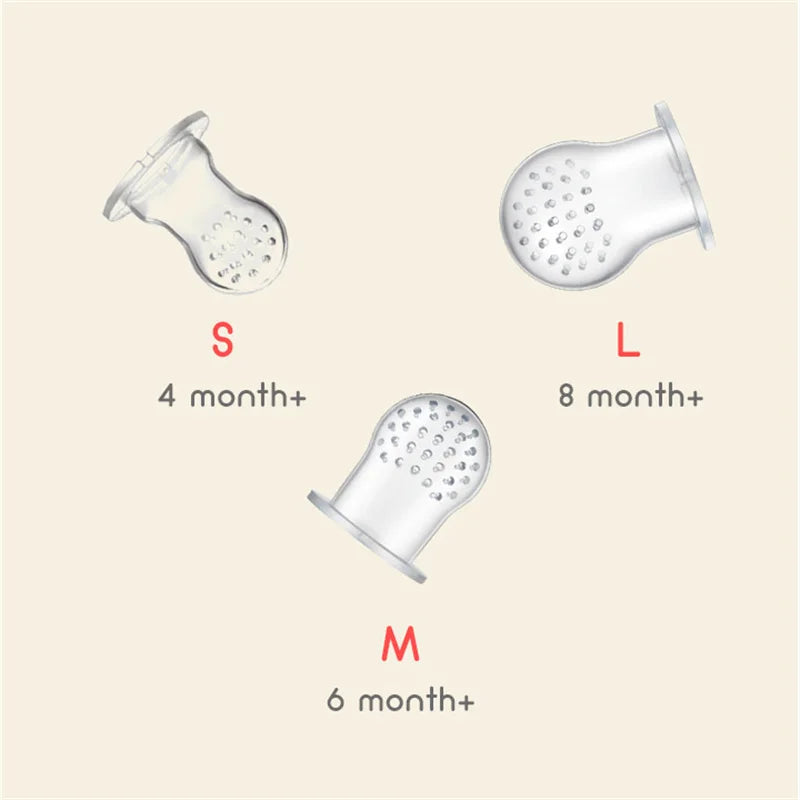 Baby Fruit Food Feeder & Silicone Teether Pacifier