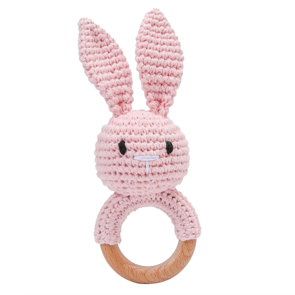 Crochet and wood baby rattle teether – photo 10