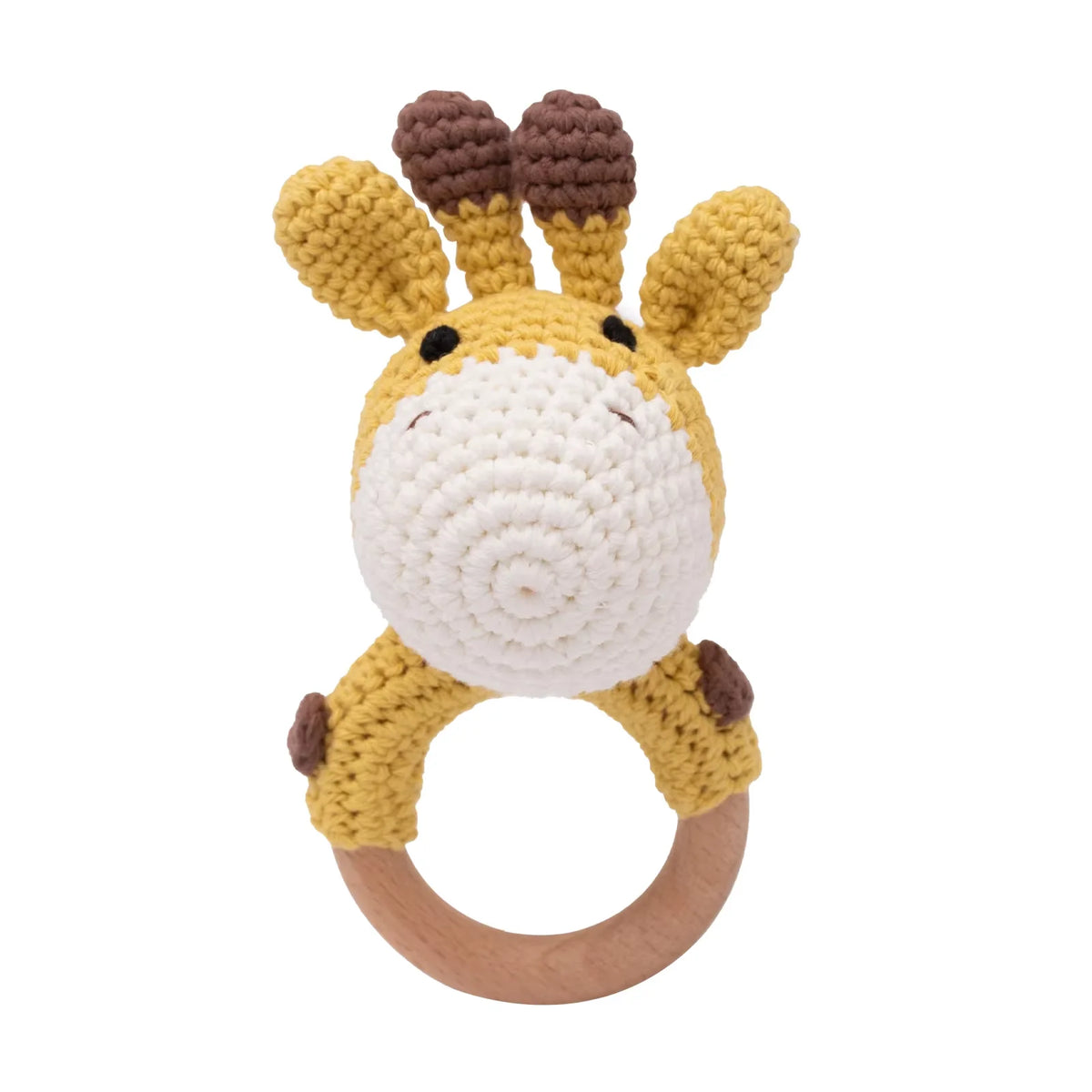 Crochet and wood baby rattle teether – photo 12
