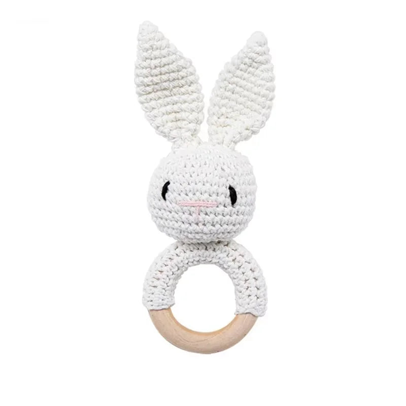 Crochet and wood baby rattle teether – photo 9