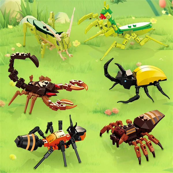 Insect building blocks bee ant butterfly brick set, kids 5-10Y