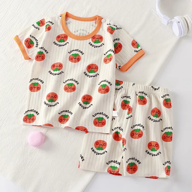 Kids summer t-shirt and shorts cotton 2-piece set - photo 11