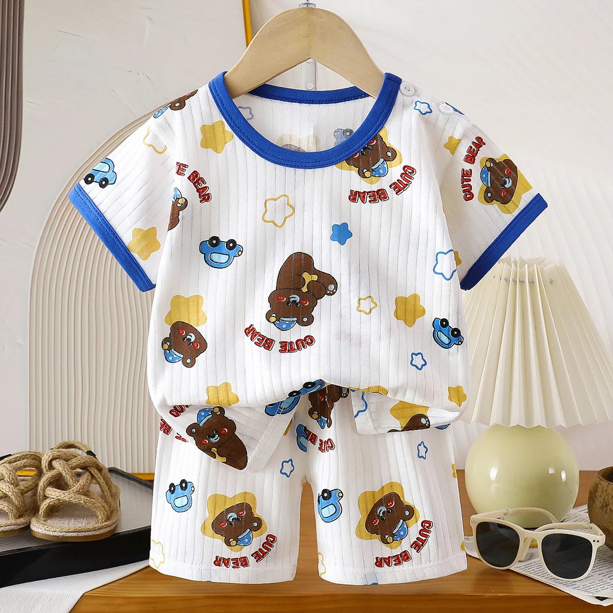 Kids summer t-shirt and shorts cotton 2-piece set - photo 18