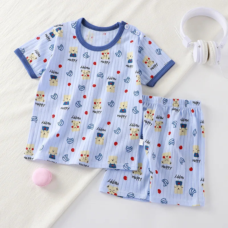 Kids summer t-shirt and shorts cotton 2-piece set - photo 19