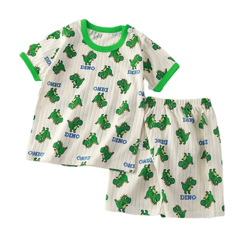 Kids summer t-shirt and shorts cotton 2-piece set - photo 2