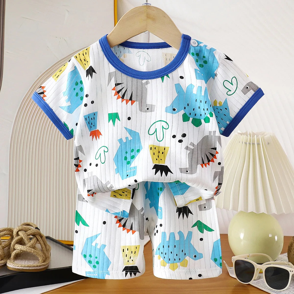 Kids summer t-shirt and shorts cotton 2-piece set - photo 21