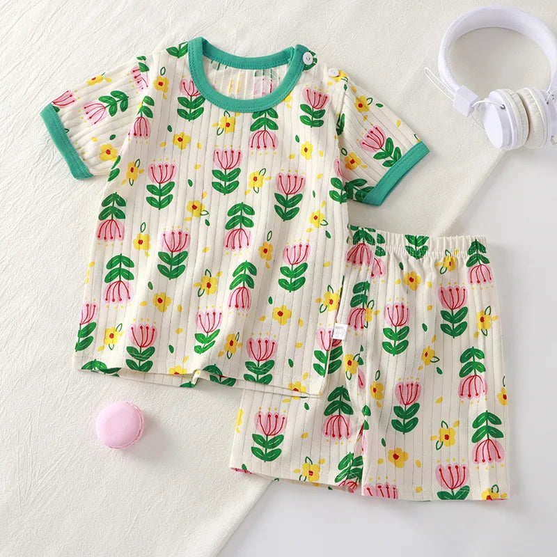 Kids summer t-shirt and shorts cotton 2-piece set - photo 22
