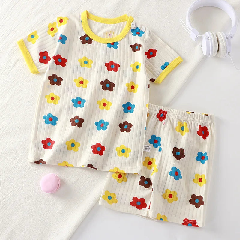 Kids summer t-shirt and shorts cotton 2-piece set - photo 5