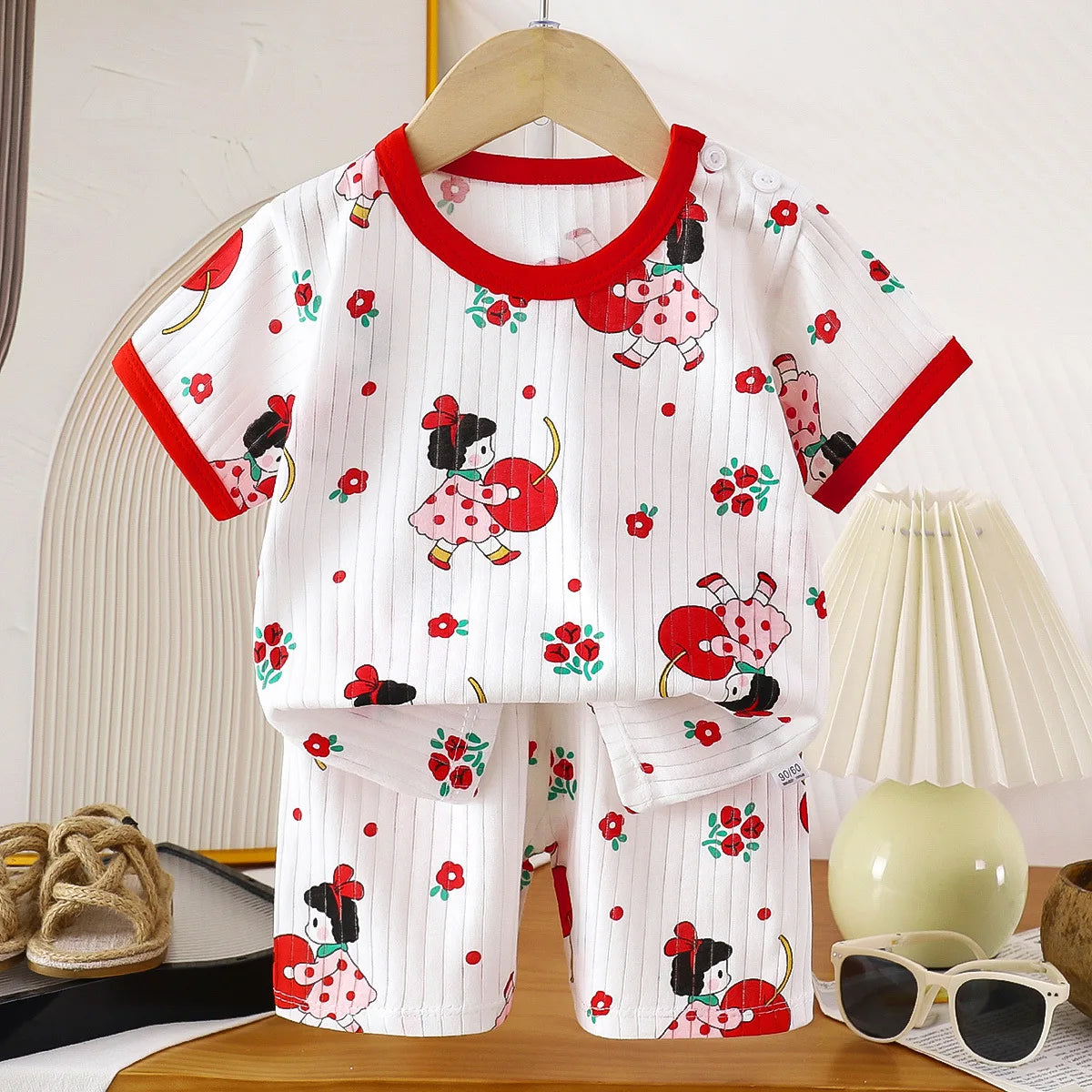 Kids summer t-shirt and shorts cotton 2-piece set - photo 6