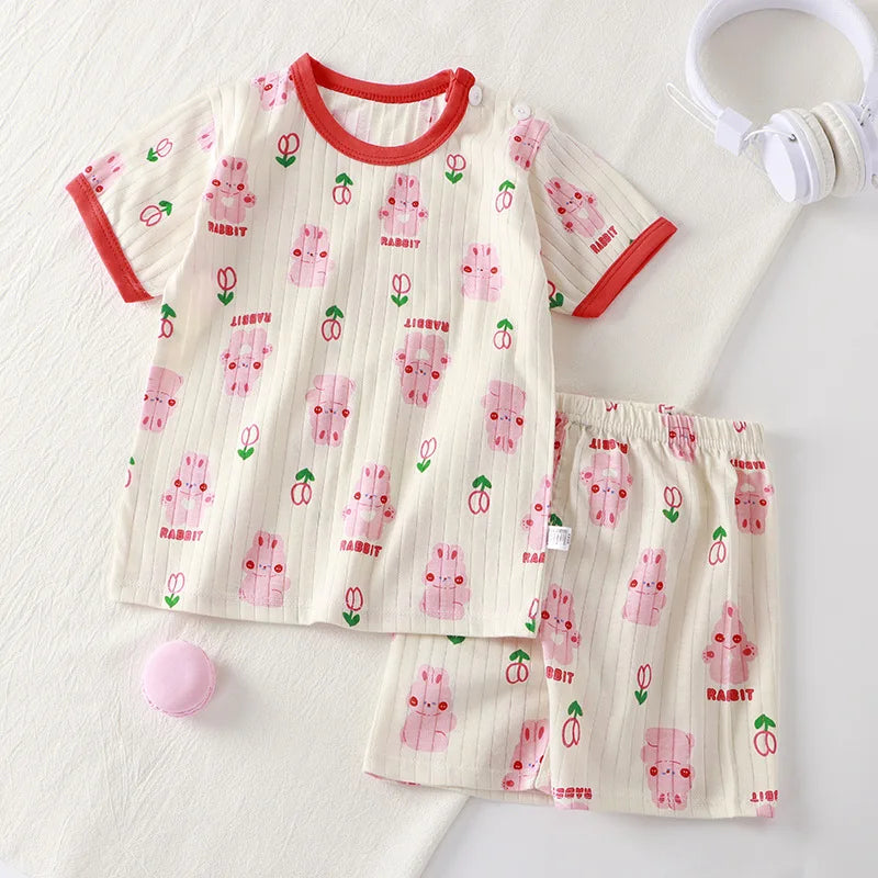 Kids summer t-shirt and shorts cotton 2-piece set - photo 7