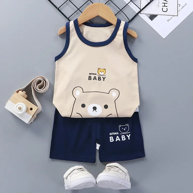 Kids summer vest and shorts cotton 2-piece set - photo 11