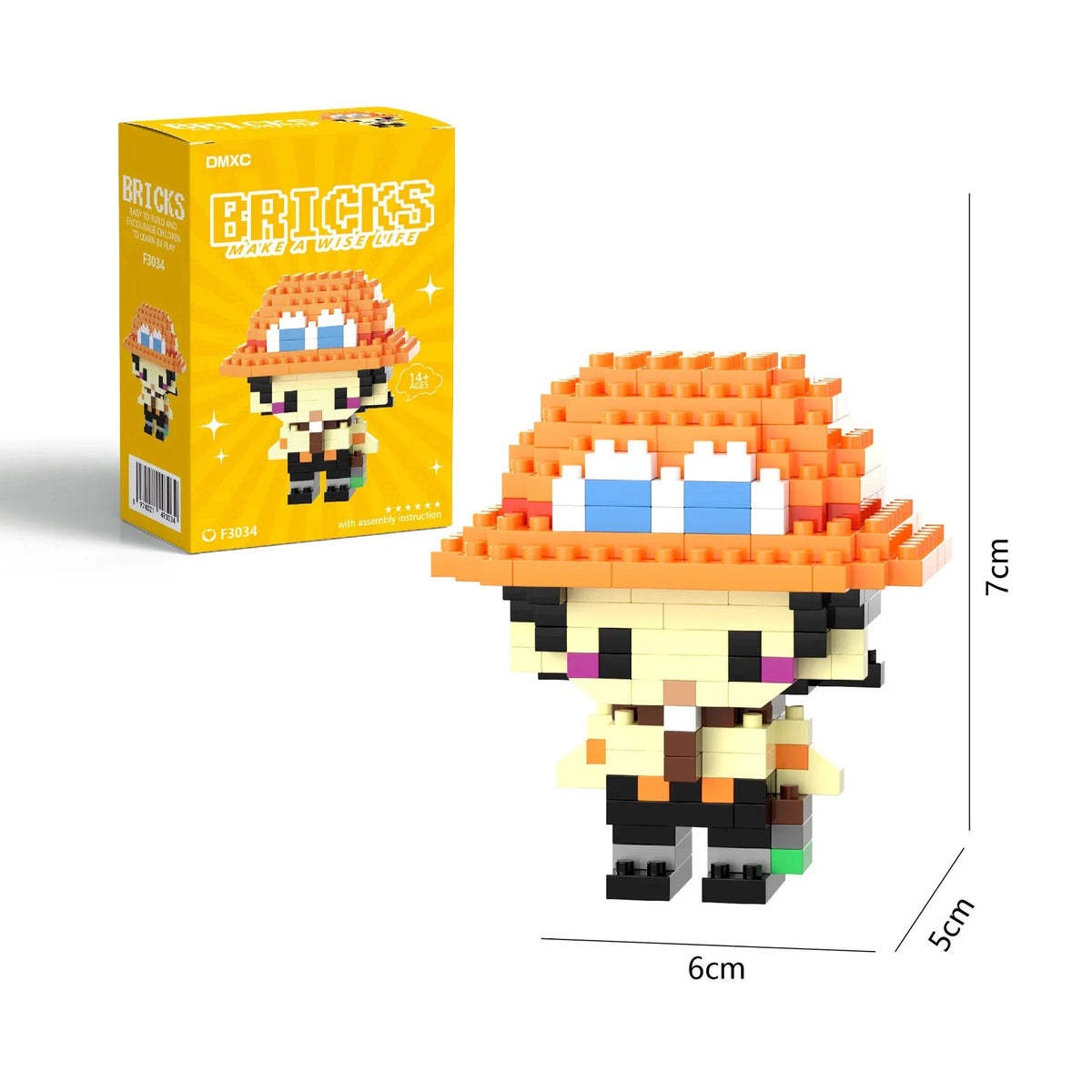Mini brick building block pirate figure - collectible toy for kids