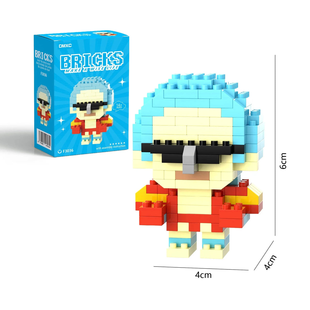 Mini brick building block pirate figure - collectible toy for kids