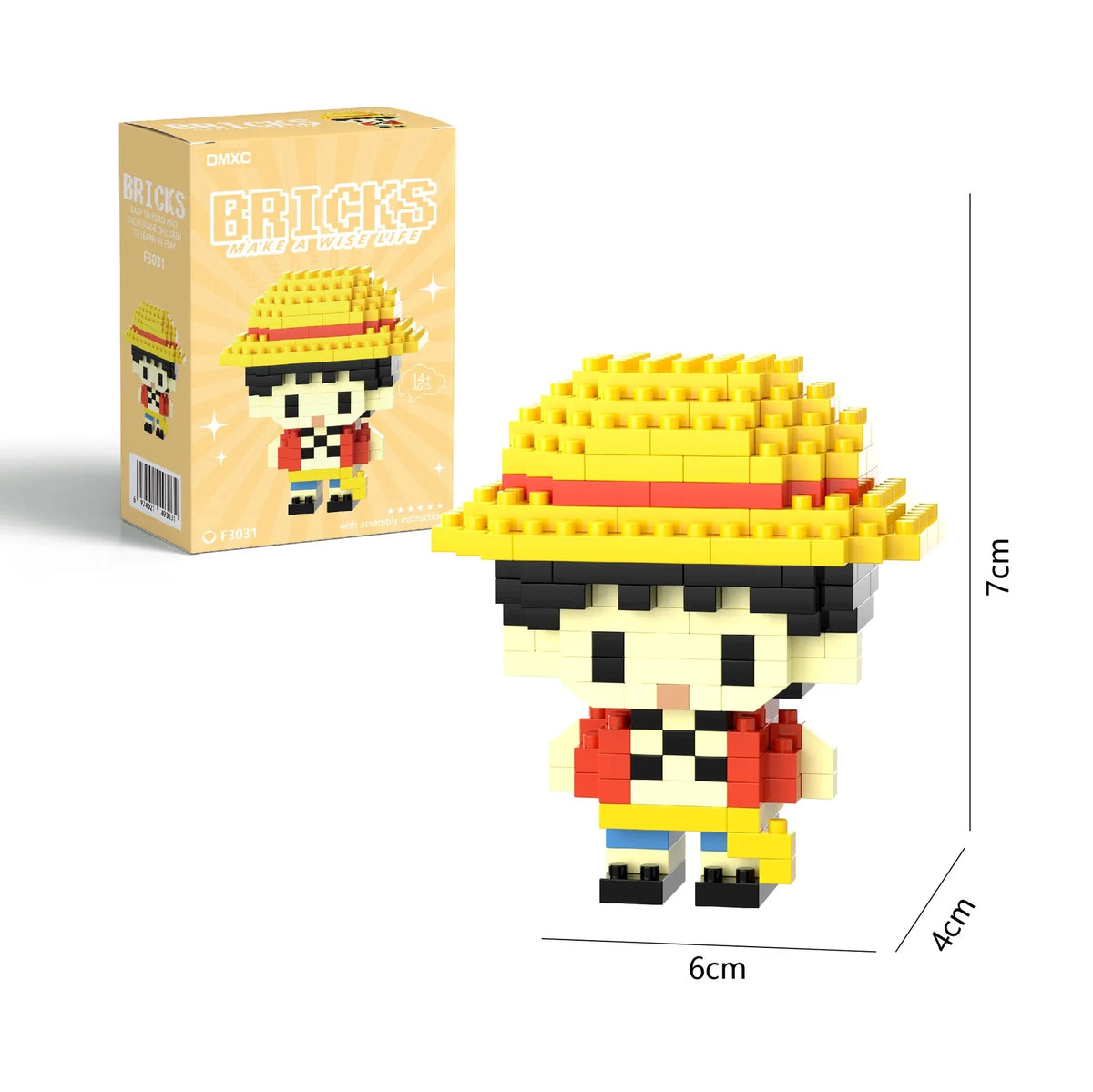 Mini brick building block pirate figure - collectible toy for kids