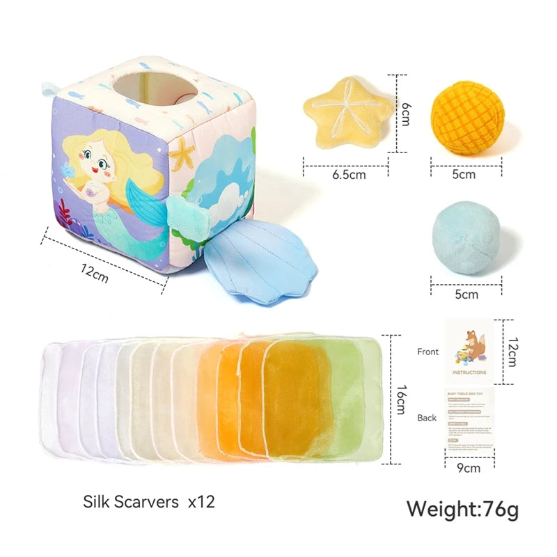 Montessori magic tissue box sensory toy for babies - photo 14