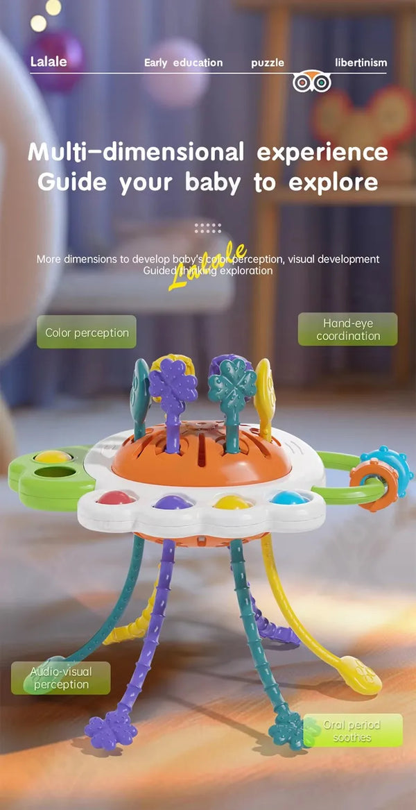 Montessori pull-string sensory teething toy for babies - photo 6