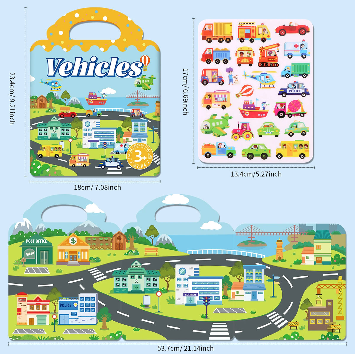 Reusable sticker book set, Montessori travel toy - photo 6